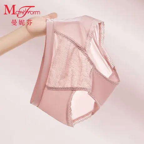 曼妮芬性感蕾丝内裤女士纯棉内裆中腰低腰裤女生短裤底裤20612285图片