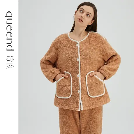 淳度珊瑚绒睡衣女冬2023新款加厚加绒开衫可外穿家居服秋冬天套装图片