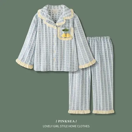 Pinksea睡衣冬季女2024年新款秋冬女款加厚保暖珊瑚绒家居服套装图片