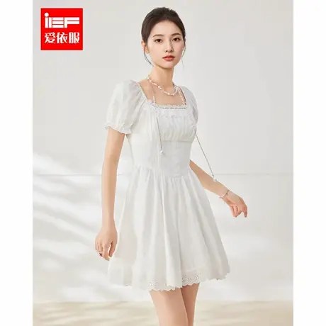 IEF/爱依服2025夏季新款法式甜美少女风减龄百搭修身显瘦连衣裙图片