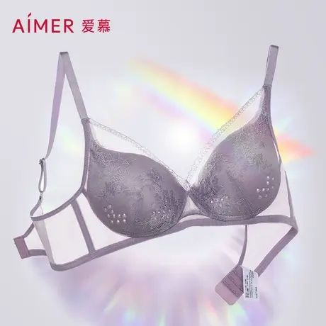 洞力装爱慕无钢圈内衣女灵动之旅小胸透气洞洞杯文胸图片