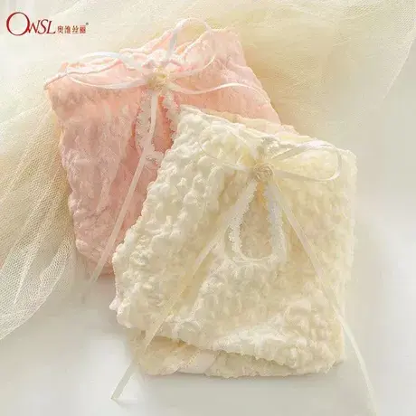 水粉花瓣内裤女生纯欲女士性感日系甜美可爱少女三角裤图片