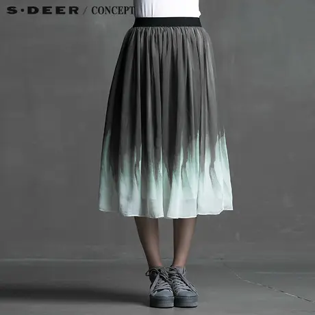 S&middot;DEER＼CONCEPT【新品】圣迪奥女装伸展渐变印花长裙5281118图片