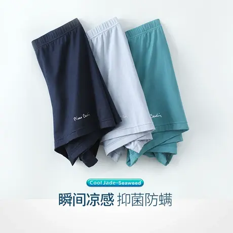 Pierre Cardin/皮尔卡丹男士弹力莫代尔棉 平口裤夏新款U凸男内裤图片