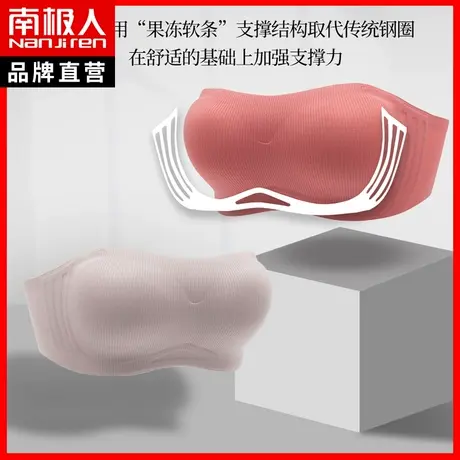 性感美背文胸无钢圈无痕抹胸式防滑上托内衣女小胸聚拢冰丝薄款DY图片