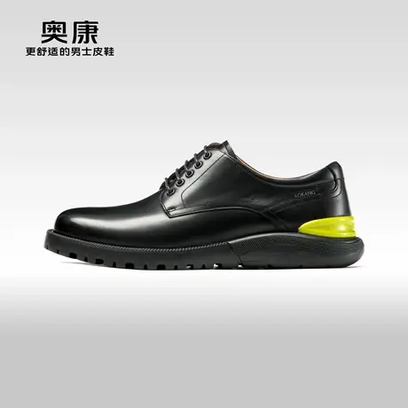 奥康运动皮鞋春秋季新款真皮休闲皮鞋舒适呼吸鞋图片