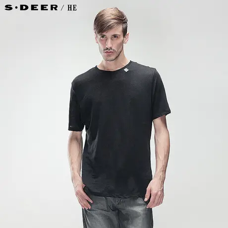 sdeerhe圣迪奥男装专柜正品圆领休闲宽松T恤3270118图片