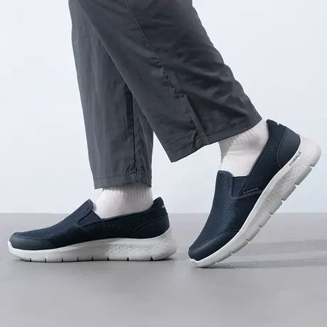 斯凯奇（Skechers）男鞋夏季2025新款穿脱健步鞋软底网面休闲鞋轻图片