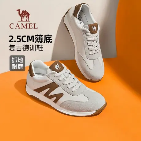 骆驼板鞋男2025秋季新款情侣舒适百搭松弛感休闲鞋复古薄底德训鞋图片