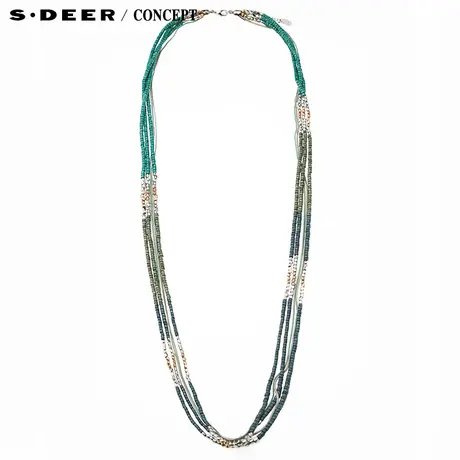 【新品】sdeer圣迪奥女简约多层渐变色泽项链S16384373商品大图