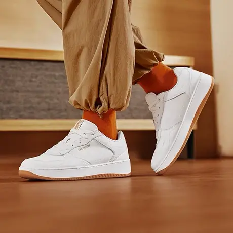 Skechers斯凯奇夏男鞋经典复古板鞋透气皮质休闲运动鞋舒适平底鞋图片