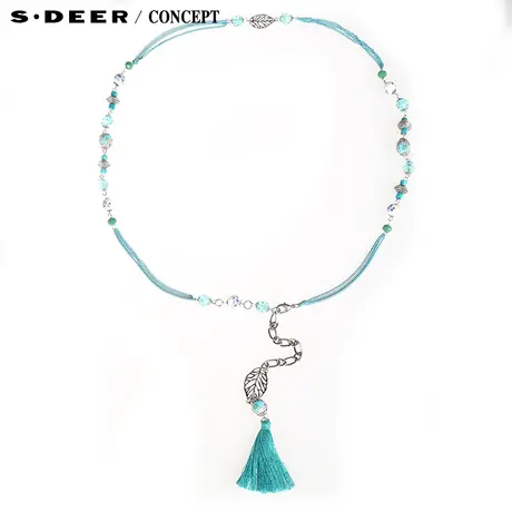 【新品】sdeer圣迪奥专柜正品女装民族风水墨画意腰链42843I2图片