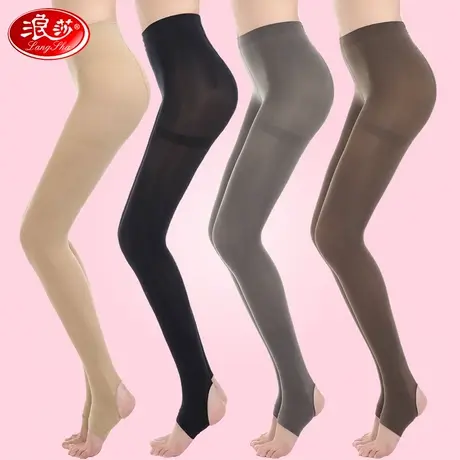 浪莎肉色打底裤女踩脚丝袜春秋连裤袜光腿连体秋冬中厚防勾丝薄款图片