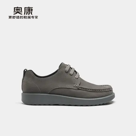 奥康 男鞋2025春季新款真皮商务休闲皮鞋英伦风复古乐福鞋图片