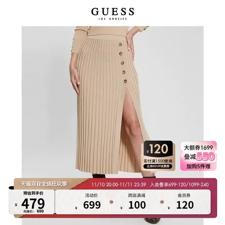 GUESS23年新款冬女士气质款温柔时尚百搭时尚半身裙-W4RD99Z3D60图片