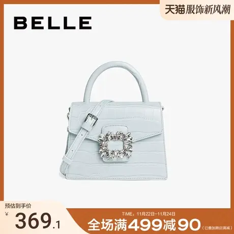 百丽包包女2023新款小方包小众通勤百搭斜挎包时尚手提包X6688BX3图片