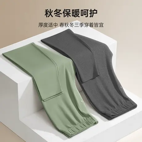 七匹狼男士秋裤纯棉打底裤男生全棉毛裤冬季新款青少年全棉保暖裤图片