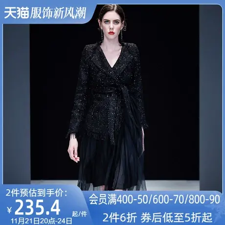 欧洲站初秋季设计感连衣裙2023早秋装女装新款裙装时尚长袖裙子潮图片