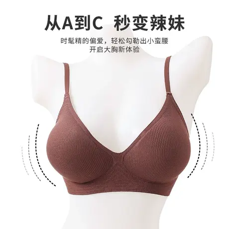 南极人外扩型胸内衣女夏季薄款小胸聚拢显大无痕美背胸衣韩国文胸商品大图