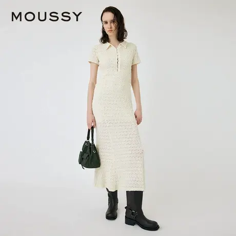 MOUSSY 夏季复古静奢风气质肌理针织连衣裙010HSC83-1821图片