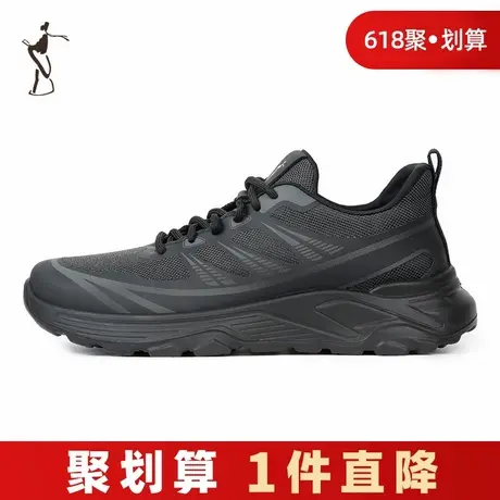 才子男鞋黑色休闲运动鞋图片