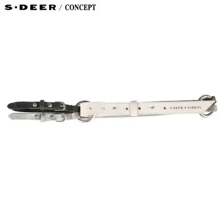 【新品】圣迪奥sdeer专柜正品女装时尚帅气拼接感腰带4284417图片