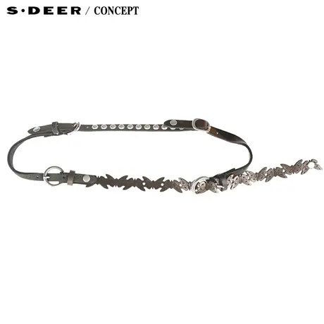 【新品】sdeer圣迪奥专柜正品女装设计感蝴蝶装饰腰带4284418图片