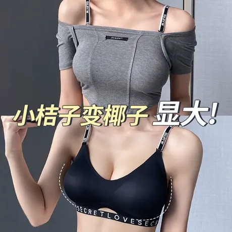 2023新款爆款u型美背外扩型胸内衣女士多情猫小胸聚拢文胸罩套装图片