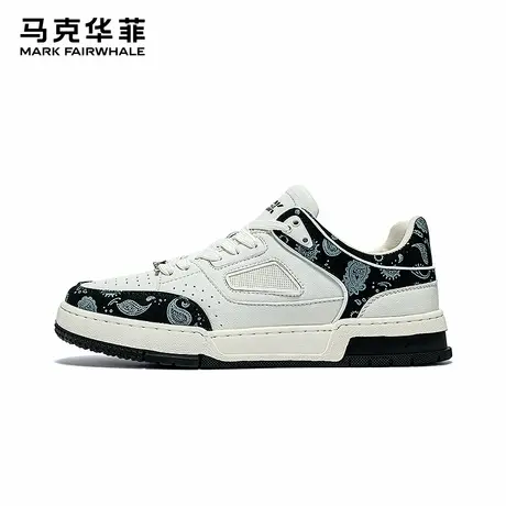 马克华菲板鞋男2025夏季新款黑白低帮男鞋子厚底运动休闲鞋男潮鞋图片