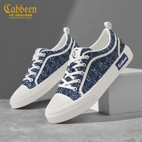 Cabbeen/卡宾男鞋2025秋季新款男士舒适平底韩版潮流休闲板鞋图片