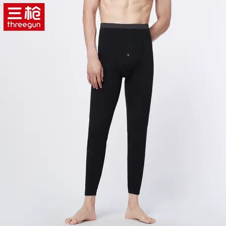 三枪薄款男士秋冬睡裤弹力棉质透气长裤休闲秋裤保暖修身家居裤商品大图
