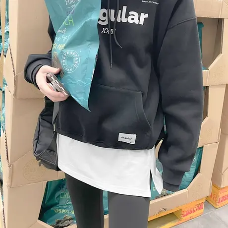 大码胖mm小屁帘卫衣内搭神器假两件叠穿短裙下摆遮屁股半身裙子女图片