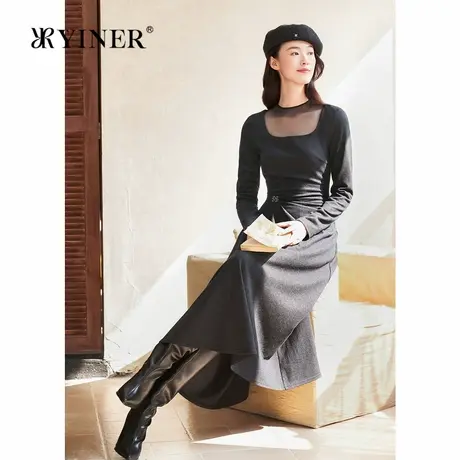 YINER音儿2024冬季新款连衣裙8C34505890图片