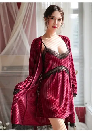 金丝绒秋季情趣内衣性感免脱2023新款套装睡衣诱惑制服性激情冬天商品大图