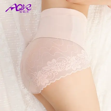 内裤女高腰收小肚子大码胖mm纯棉抗菌裆蕾丝无痕性感包臀女士三角图片