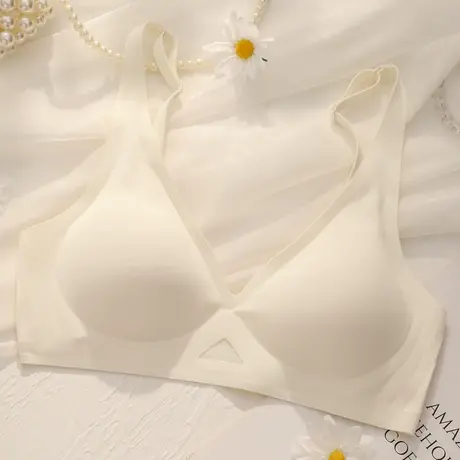 无痕内衣女小胸聚拢夏季薄款无钢圈收副乳防下垂美背运动文胸罩商品大图