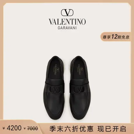 [季末优惠]华伦天奴VALENTINO男士 LEISURE FLOWS 小牛皮乐福鞋图片