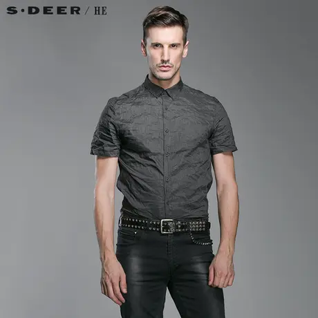 S.Deer/He【惠】 圣迪奥竖条纹商务衬衫H14270447商品大图