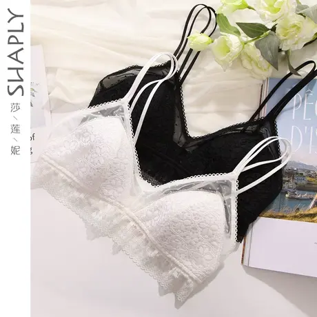 莎莲妮品牌无钢圈内衣女薄款三角杯性感蕾丝文胸舒适美背DSB9312图片