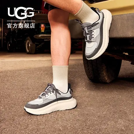UGG春季男士舒适低帮厚底系带圆头跑步运动时尚休闲鞋 1127111图片