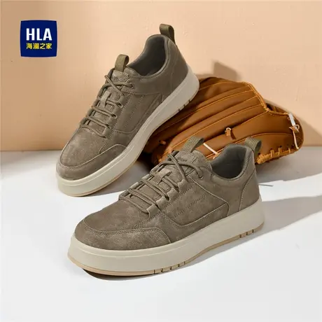 HLA/海澜之家男鞋新款秋季时尚百搭厚底休闲板鞋潮流运动舒适户外图片