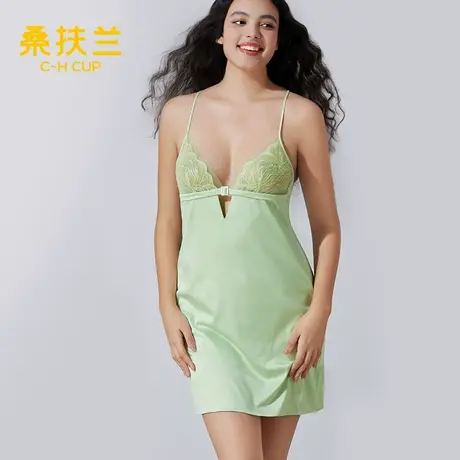 【商场同款】桑扶兰睡衣裙女法式性感吊带夏季新款凉感家居连衣裙图片