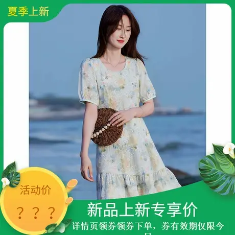 时尚气质休闲夏季浪漫短款连衣裙女士2025年夏季新品碎花减龄裙子图片