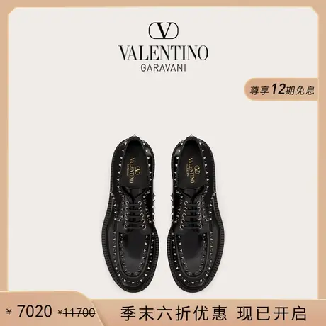 [季末优惠]华伦天奴VALENTINO男士 GENTLEGLAM 小牛皮德比鞋图片