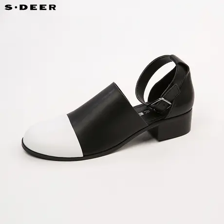 s.deer【新品】圣迪奥极简现代感拼色女鞋S16183990商品大图