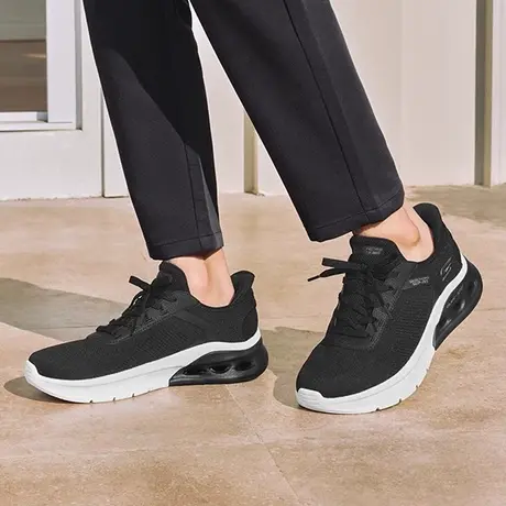 Skechers斯凯奇闪穿鞋新款男鞋厚底缓震绑带运动休闲鞋舒适一脚蹬图片