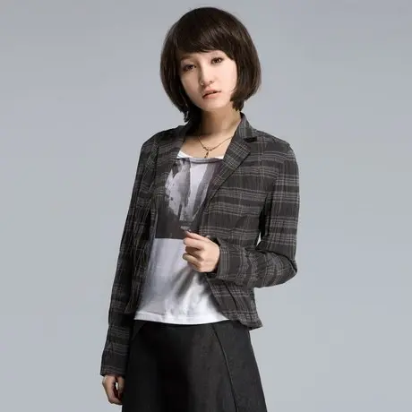 sdeer 圣迪奥 女装时尚英伦格子小西装 0382271图片