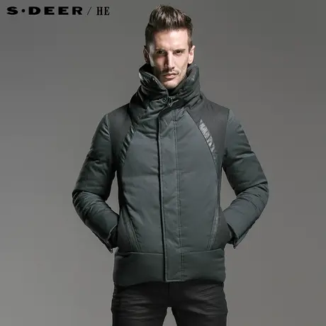 sdeerhe圣迪奥男装秋冬休闲加厚保暖拼接羽绒服H14472466图片