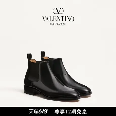 [早秋新品]华伦天奴VALENTINO男士 PAS DES DIEUX 小牛皮短靴图片