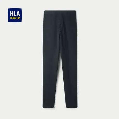 HLA/海澜之家加绒保暖秋裤舒适亲肤简约纯色休闲打底贴身裤子男图片